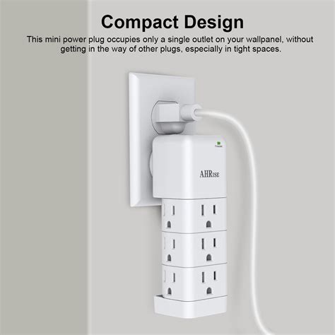 Multi Outlet Wall Plug Extender Power Strip with 2 USB Charging Ports for Travel | eBay