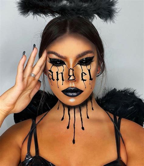 40+ Spooky Halloween Makeup Ideas : Angel Halloween Makeup