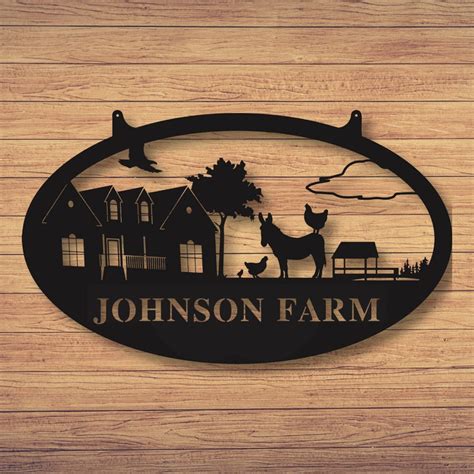 Custom Farm Sign, Metal Name Sign, Farmhouse Decor, Outdoor Family Name ...