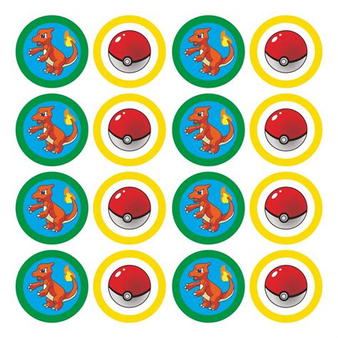 Pokemon Cupcake Toppers - 10 Free PDF Printables | Printablee