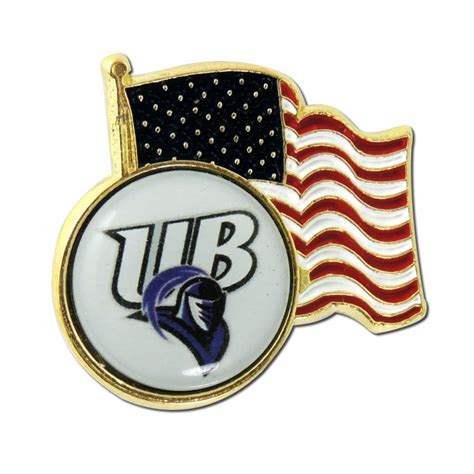 American Flag Pin With Logo - Made in USA (a) - PinLine