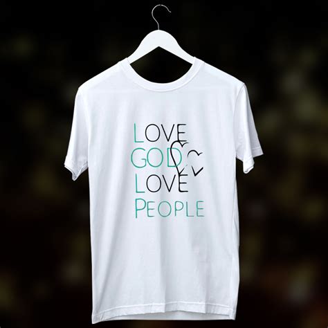 Love God Love People Printed Printed Best T Shirt For Men - Prabhubhakti