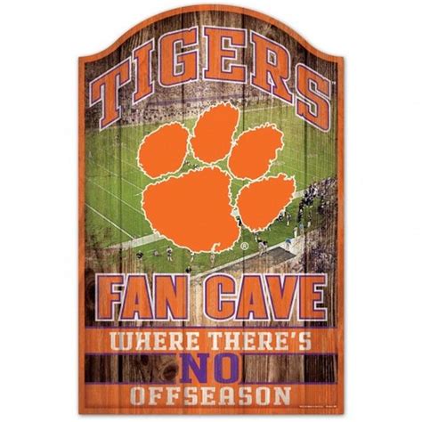 Clemson Tigers Sign 11x17 Wood Fan Cave Design - Special Order | Cave design, Fan cave, Wood fans