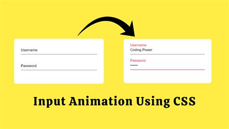 Awesome Input Animation using HTML & CSS | Input Animations With HTML And CSS || Coding Power