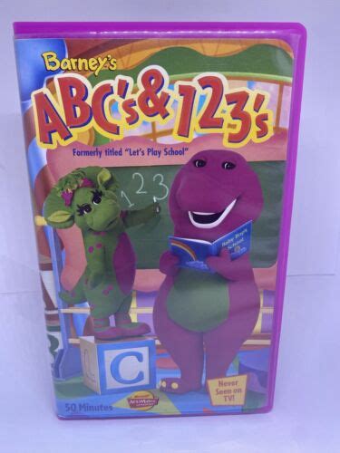 Barney’s Let’s Play School! VHS Video Tape Classic Collection VTG ABC 123 Songs | eBay