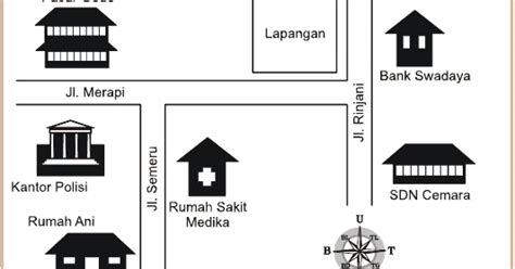 Contoh Denah Dari Sekolah Ke Rumah Gambar Design Bagus - IMAGESEE