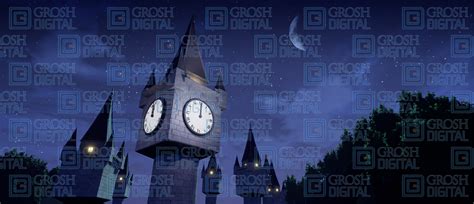 Clock Tower Projected Backdrops - Grosh Digital