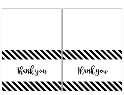 Free Thank You Cards Print {Free Printable Black and White Thank You ...