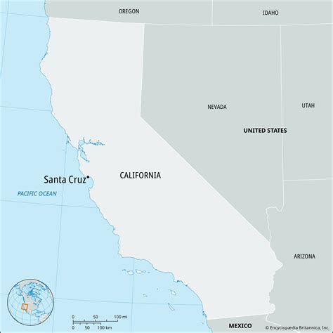 Santa Cruz On California Map - Wilow Kaitlynn