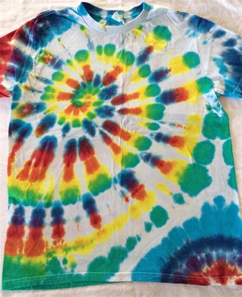 Adult Medium Rainbow Swirl Tie Dye Tee Shirt by FarmhouseArtStudio