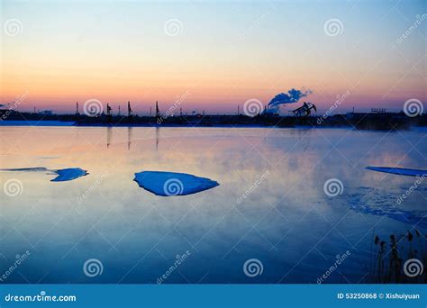 The Floating Ice on the Lake Stock Photo - Image of daqing, city: 53250868