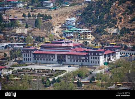 Royal palace of King of Bhutan Assembly buildings Tashi Chho Dzong ...