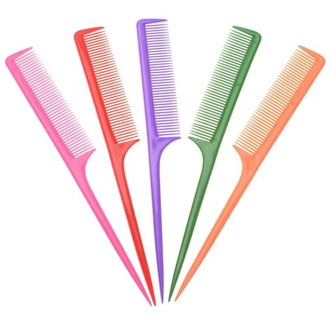 1pcs Black Or Colorful Plastic Rat tail Fine tooth Comb Hairdressing Hair Styling Accessories ...