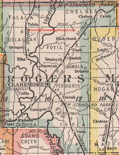 Rogers County, Oklahoma 1922 Map