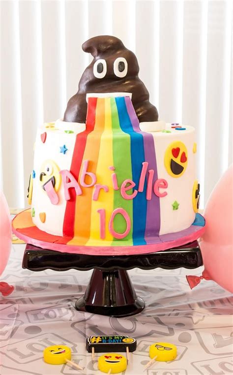 Delight your daughter with a colorful emoji-themed cake