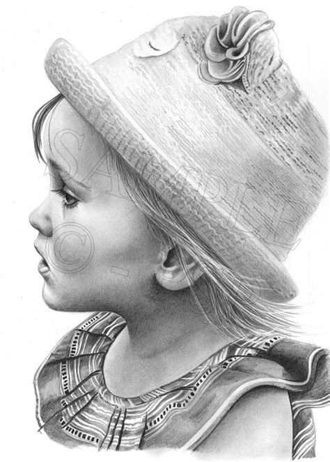 Child Portrait Drawings by Angela of Pencil Sketch Portraits