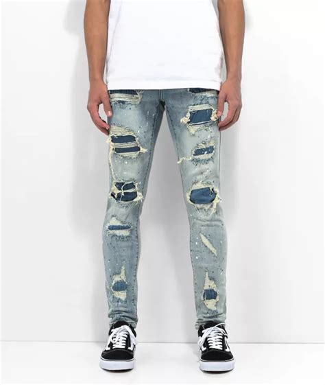 Lost Hills Rip Repair Light Wash Denim Jeans