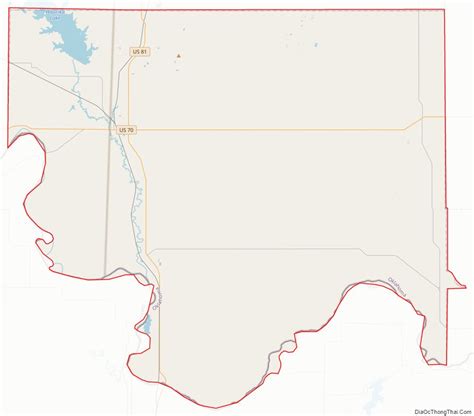 Map of Jefferson County, Oklahoma - Thong Thai Real