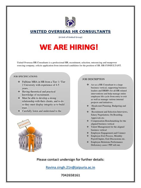 United Overseas HR Consultants: Please Contact Undersign For Further Details | PDF | Recruitment ...