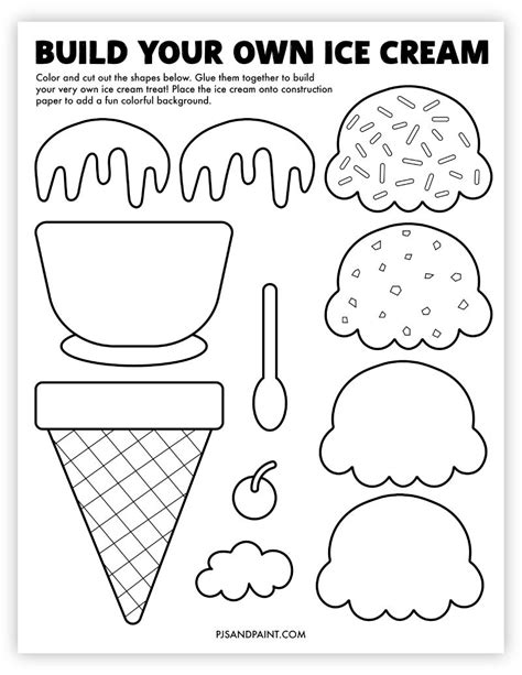 Build Your Own Ice Cream - Free Printable Craft | Free printable crafts ...