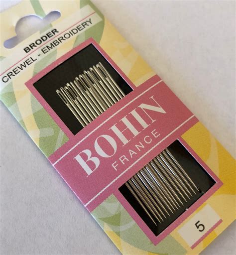 Embroidery Needles, Crewel Needles, Bohin, #5 Embroidery Needles ...