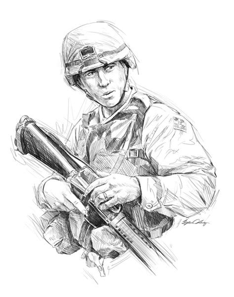 Army Soldier digital portrait - Byron Chaney's Illustration and Design - Digital Art, People ...