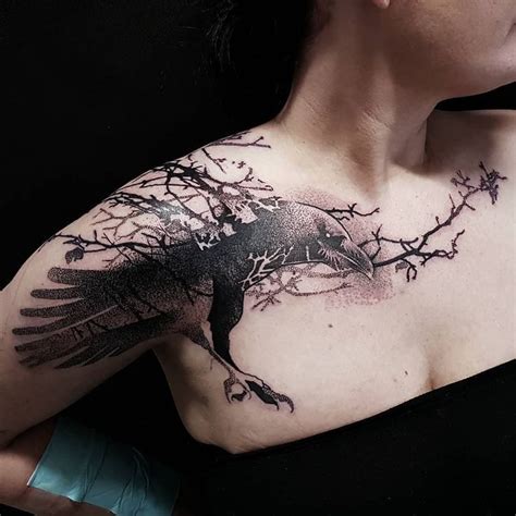 Raven Tattoo | Crow tattoo, Tattoos, Tattoos for women