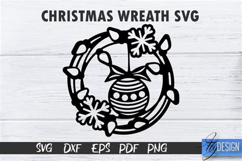 Christmas Wreath SVG Design | Christmas Print | (3049719)