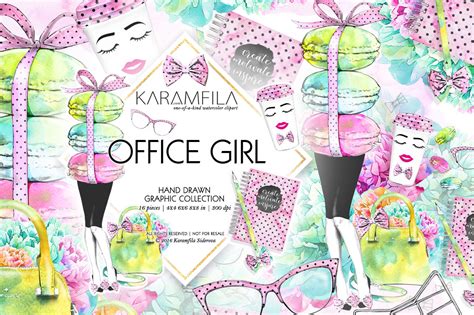 Office Girl Clipart ~ Illustrations ~ Creative Market