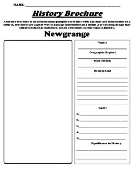 Newgrange "History Brochure" UDL Worksheet & WebQuest by Northeast Education