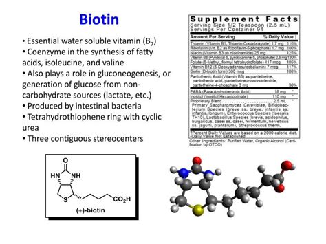 PPT - Total Synthesis of (+)-Biotin PowerPoint Presentation - ID:1850445