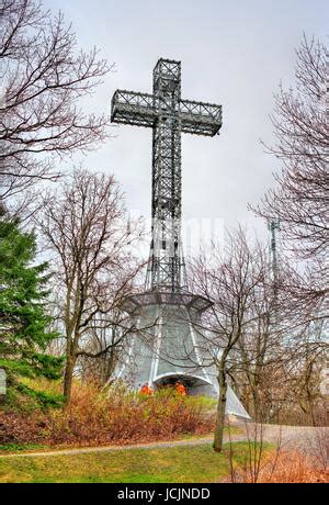 Mount Royal Cross or Croix du Mont Royal, Montreal, Canada Stock Photo ...