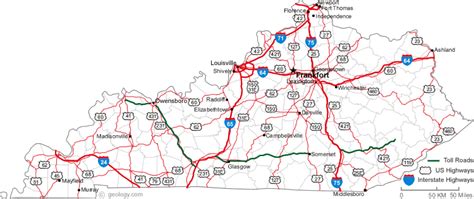 map of Kentucky cities | Map, Kentucky, Interstate highway