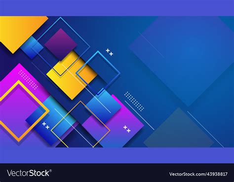 Abstract gradient square background with copy Vector Image