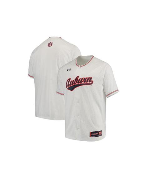 Men's Under Armour Auburn Tigers Authentic White Baseball Jersey