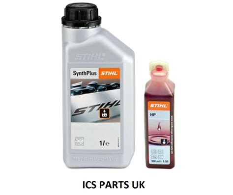 1 LITRE GENUINE STIHL SYNTH PLUS CHAINSAW CHAIN BLADE OIL + 100ml TWO STROKE OIL - ICSParts.co.uk