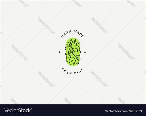 Nature human logo design template human branch Vector Image