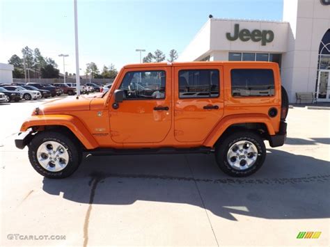 2013 Crush Orange Jeep Wrangler Unlimited Sahara 4x4 #71010161 Photo #2 ...