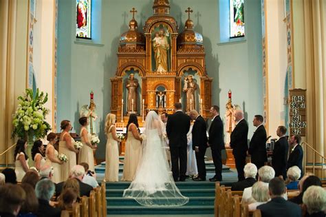 Ceremony Décor Photos - Catholic Wedding Ceremony - Inside Weddings