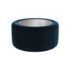 Navy Blue Velvet Ottoman Storage Pouffe with Glass Top - Coffee Table - Clio - Furniture123