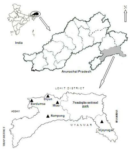 Map of Changlang district showing the study sites | Download Scientific Diagram