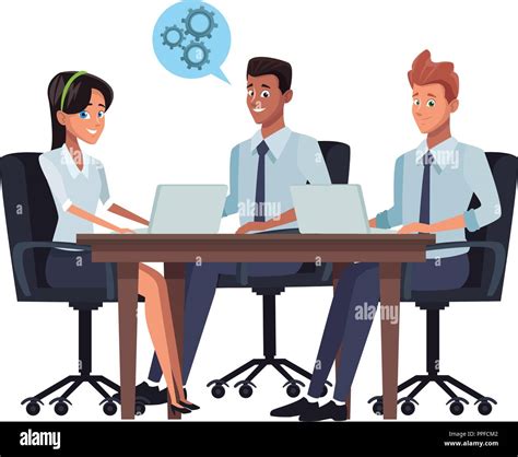 Business meeting cartoon Stock Vector Image & Art - Alamy