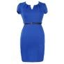 Cute Blue Plus Size Pencil Dress, Plus Size Royal Blue Professional ...