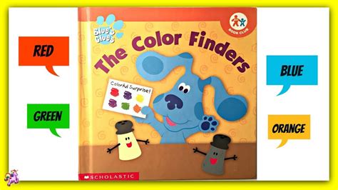 BLUE'S CLUES "THE COLOR FINDERS" - Read Aloud - Storybook for kids, children - YouTube