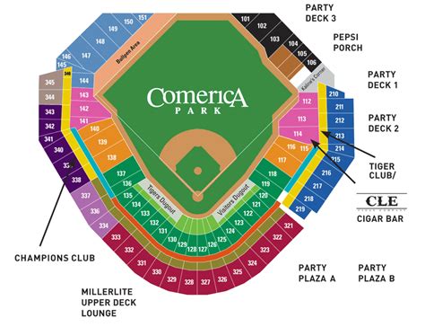 Detroit Comerica Park Seating Chart