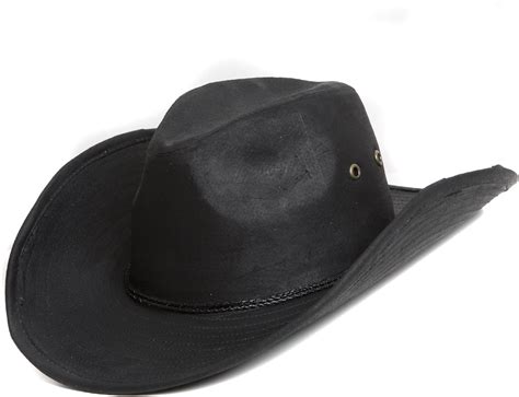 Men's Black 100% Waxed Leather Stetson Style Cowboy Hat Available in a Selection of Sizes ...