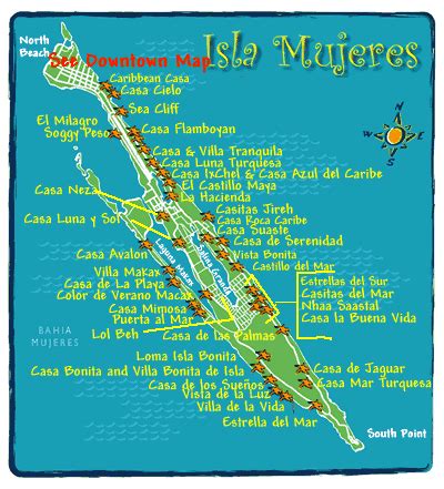 Isla Mujeres Cancun Map