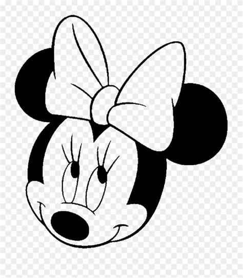 Minnie Mouse Black And White Clip Art