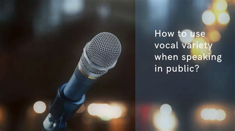 How to use vocal variety in a speech - YouTube