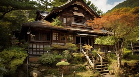 Japanese House With Stairs And Trees Backgrounds | JPG Free Download - Pikbest